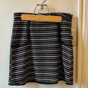 Striped Black and White Women's Skirt